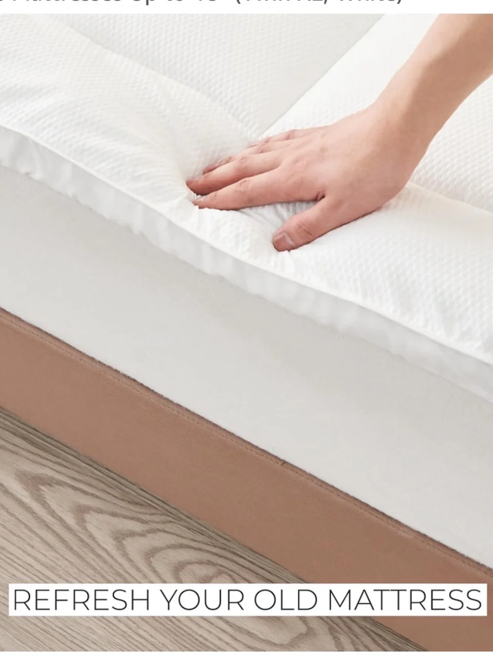 NWT Great Bay Home Twin XL Seersucker Mattress Topper White